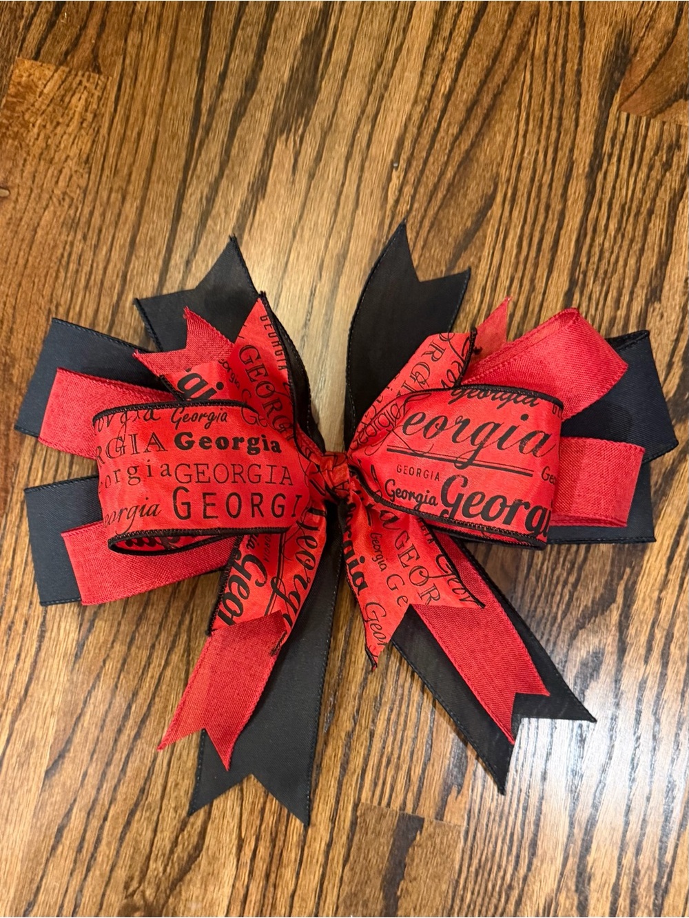 Georgia Print Red and Black Party Bow